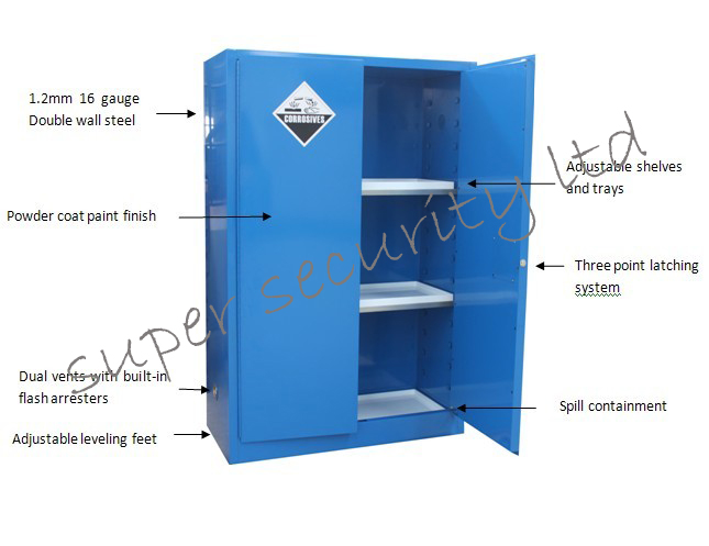 Laboratory Vertical Chemical Storage Cabinets acid dangerous storage