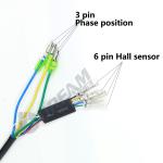 Hub Motor Convert Extension Cable 9 Pin Waterproof Connector Ebike Motor
