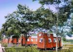 Mini Lightweight Prefabricated Tiny House Hotel Unit Orange Black Mobile House