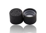 Child Proof Cap Black Screw Thread Plastic Cap 18mm Ribbed Closure