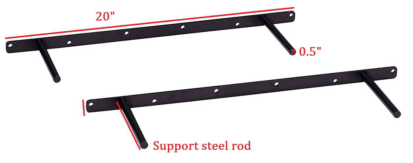 Single-side Bracket Heavy Duty Hidden Shutter Wall Mounted Floating Shelf for Home Decor