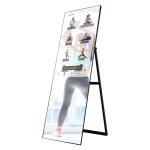 Floor Stand 43 Inch Smart Fitness Mirror Touch Screen Camera Intelligent Display