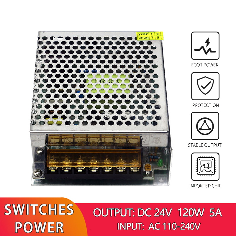 150W Aluminum Power Supply Switching 24V 5A With CE Certification