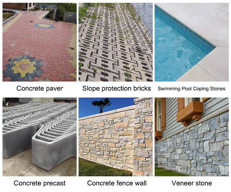 Automatic wet cast concrete artificial faux stone production line