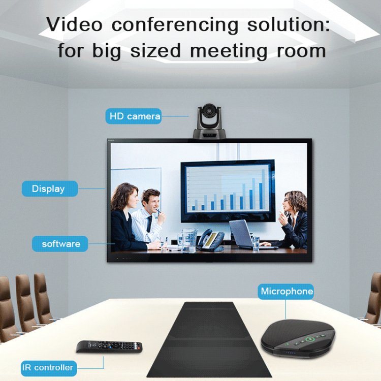 Tongveo 10X Zoom Full HD PTZ Video Conference Camera USB Output+Speakerphone Group