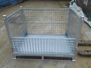 Quality Heavy Duty Warehouse Folding Steel Cargo Wire Mesh Crate wholesale