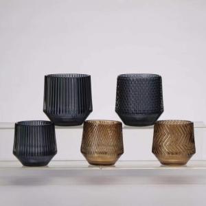 Quality 13.5cm Votive Tea Light Candle Jars Spray Colour Candle Containers wholesale