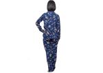 Fashion Printed Satin Womens Matching Loungewear , Comfy Ladies Casual Pajama