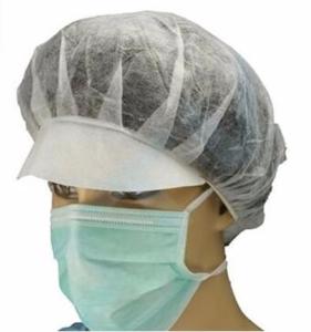 Quality Hygienic Disposable Scrub Caps Peaked Disposable Bouffant Hats Lightweight wholesale