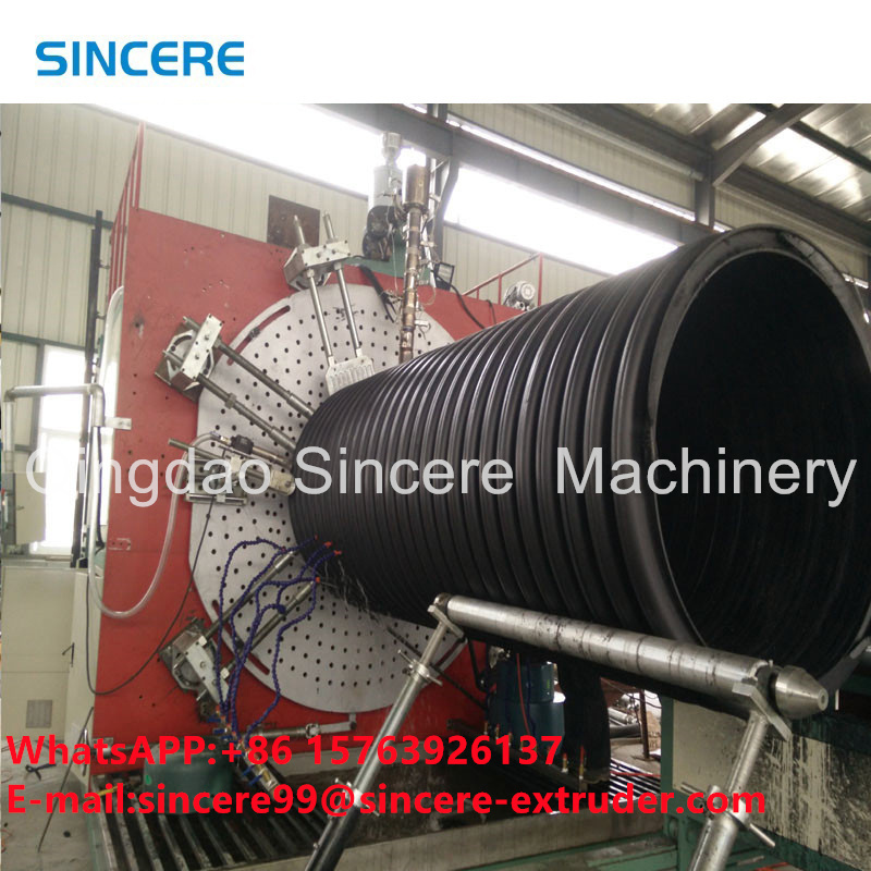 Ribbed Spiral HDPE pVC conduit Corrugated Pipe Extrusion Line Manufacturing Machine