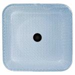 Water Blue Square Vessel Bathroom Sink Glass Crystal Hand Wash