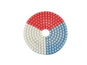 Quality Round Shape Diamond Resin Polishing Pads Wear Resistance Three Color In One wholesale