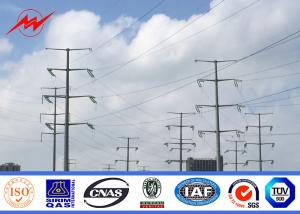 Quality Medium Voltage 15M galvanized steel poles 1 - 30 mm Thickness wholesale