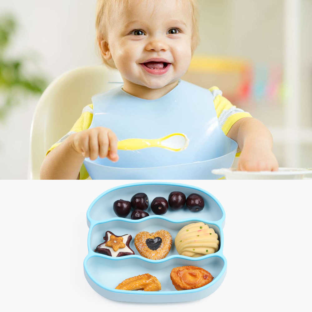 Yellow Food Grade Silicone Bib And Bowl Set Eco BPA Free Silicone Feeding Set