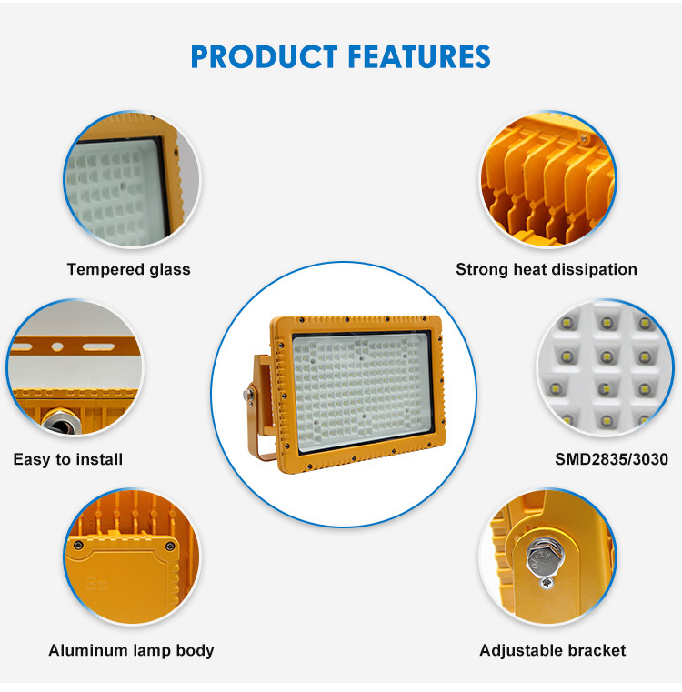 SMD2835/3030 100-110lm/W LED Explosion Proof Lighting For Factories