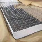 AISI 1060 Aluminum Alloy Checkered Plate Sheet 5 Bar 1.5mm Embossed Diamond