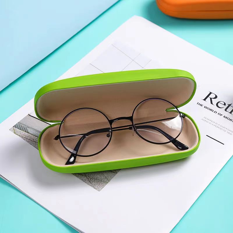 Portable Leather Metal Glasses Case Easy To Carry Customization