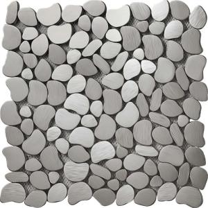 Quality Skid Pebble Design Metal Backsplash Tiles , 2x2 Metal Accent Tiles For Home Decoration wholesale