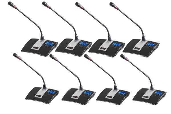 Cheap 8 Microphone UHF Wireless Microphone System Digital Gooseneck Microphone for sale