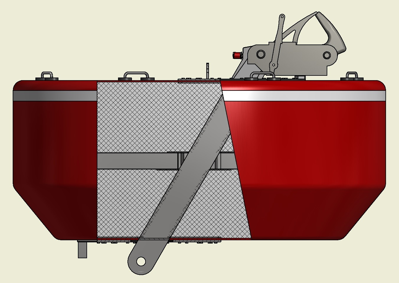 Strong Weather Fastness Marine Mooring Buoy Higher Loading Capacity For Floating Platform
