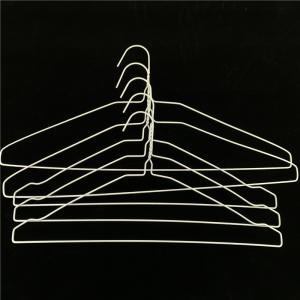 Quality 14.5 Gauge White Wire Hangers Dry Cleaning Use Q195 Carbon Steel Material wholesale