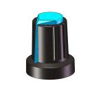 Plastic Volume Electric Amp Control Black 6mm Potentiometer Knob