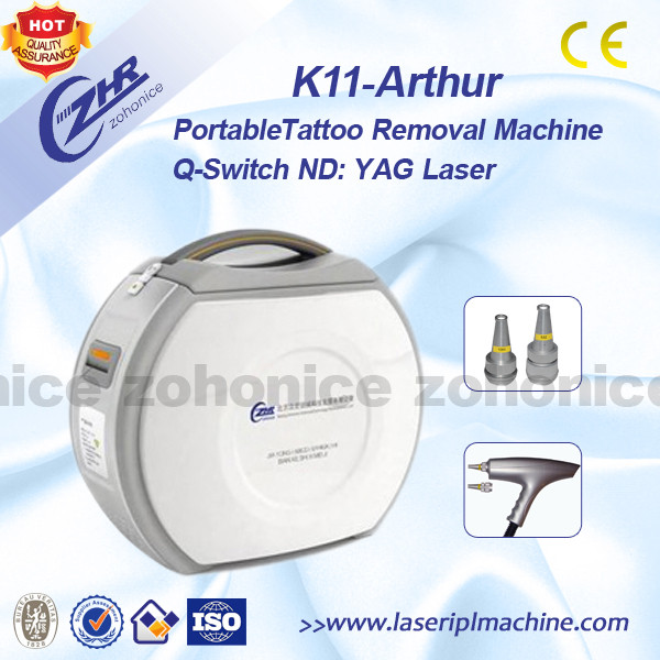 Q Switched ND YAG Laser Tattoo Removal Machine With 1064nm 532nm Wavelength