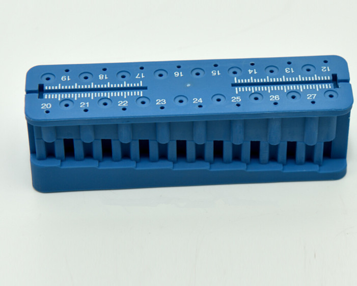 Blue Dental Polishing Handpiece Root Canal Files Measuring Autoclavable Endo Box Ruler