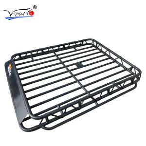 Quality Toyota Prado Roof Rack Cage Basket , E009 32mm Iron Tube Cargo Carrier Basket wholesale