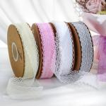 French Appliques Guipure Fabrics Bridal Cotton Embroidery Macaron red color Lace