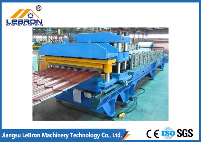 New 6500 mm long color steel glazed tile roll forming machine / glazed roof tile roll forming machine