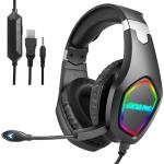 20Hz Surround Stereo Bluetooth Gaming Headphones With Microphone LED Lights