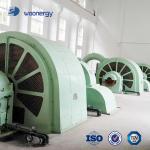 IP54 Protection Grade Pelton Turbine Generator Rated Current 100-1000A 85-95%
