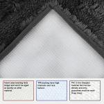 17 × 24 Inch Extra Softness Black Bathroom Floor Mats TPR Backing