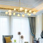 Wholesale Modern Gold Glass Ball Chandelier Pendant Light