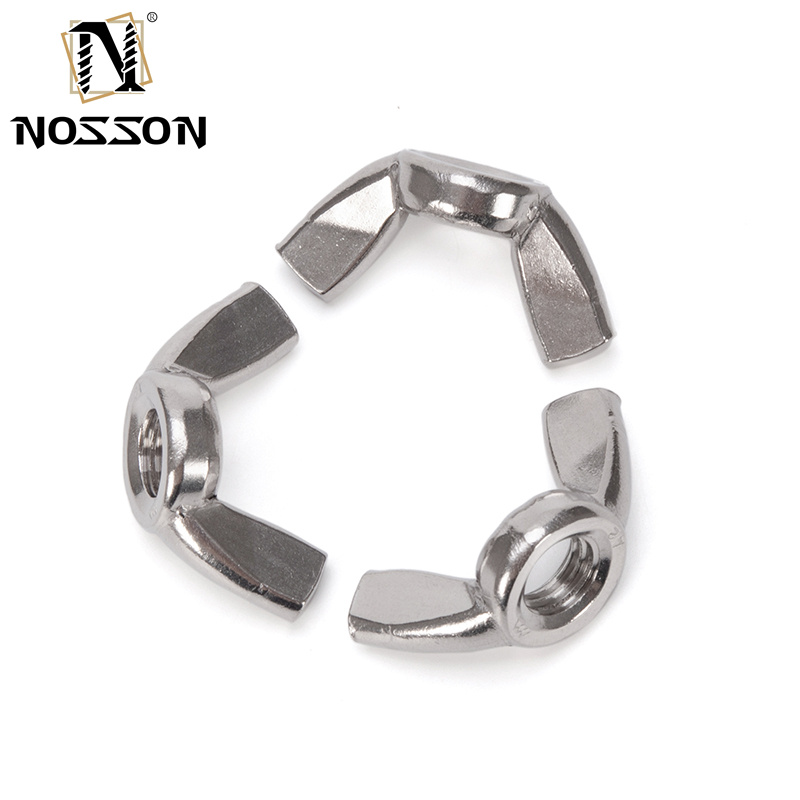 Black Oxide Finish Stainless Steel M6 Wing Nuts DIN315 Metric Measurement for Healthcare Applications