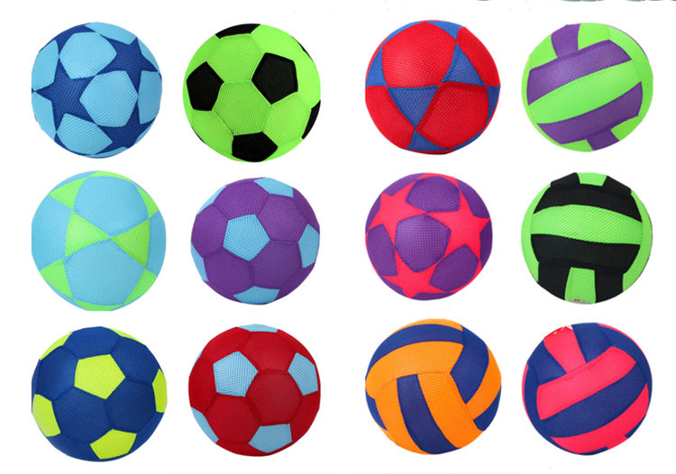 BM-F-r&b Fabric Cover Inflatable Toy Trend for Football Beach Ball Polyester + PVC