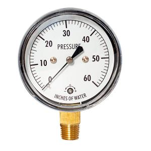 Quality 60 IWC 3in 75MM Capsule Pressure Gauge 1/8'' BSPT Radial Pressure Gauge wholesale