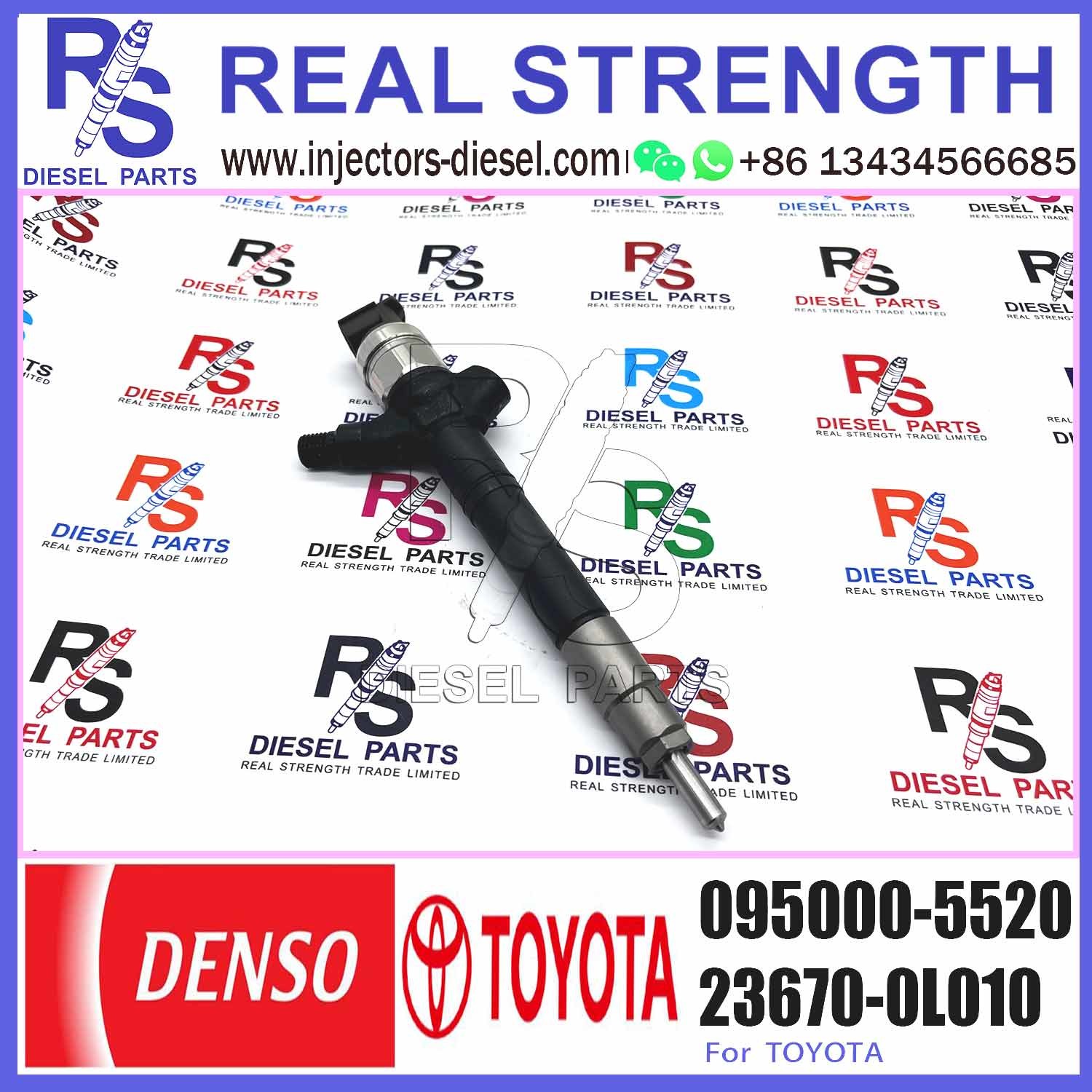 23670-0L010 diesel fuel injector for 095000-5520 For 0950005520 TOYOTA HILUX 2KD-FTV