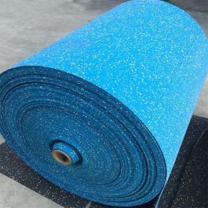 Quality Highly Elastic Rubber Sports Flooring , Sky Blue Gym Flooring Rolls wholesale