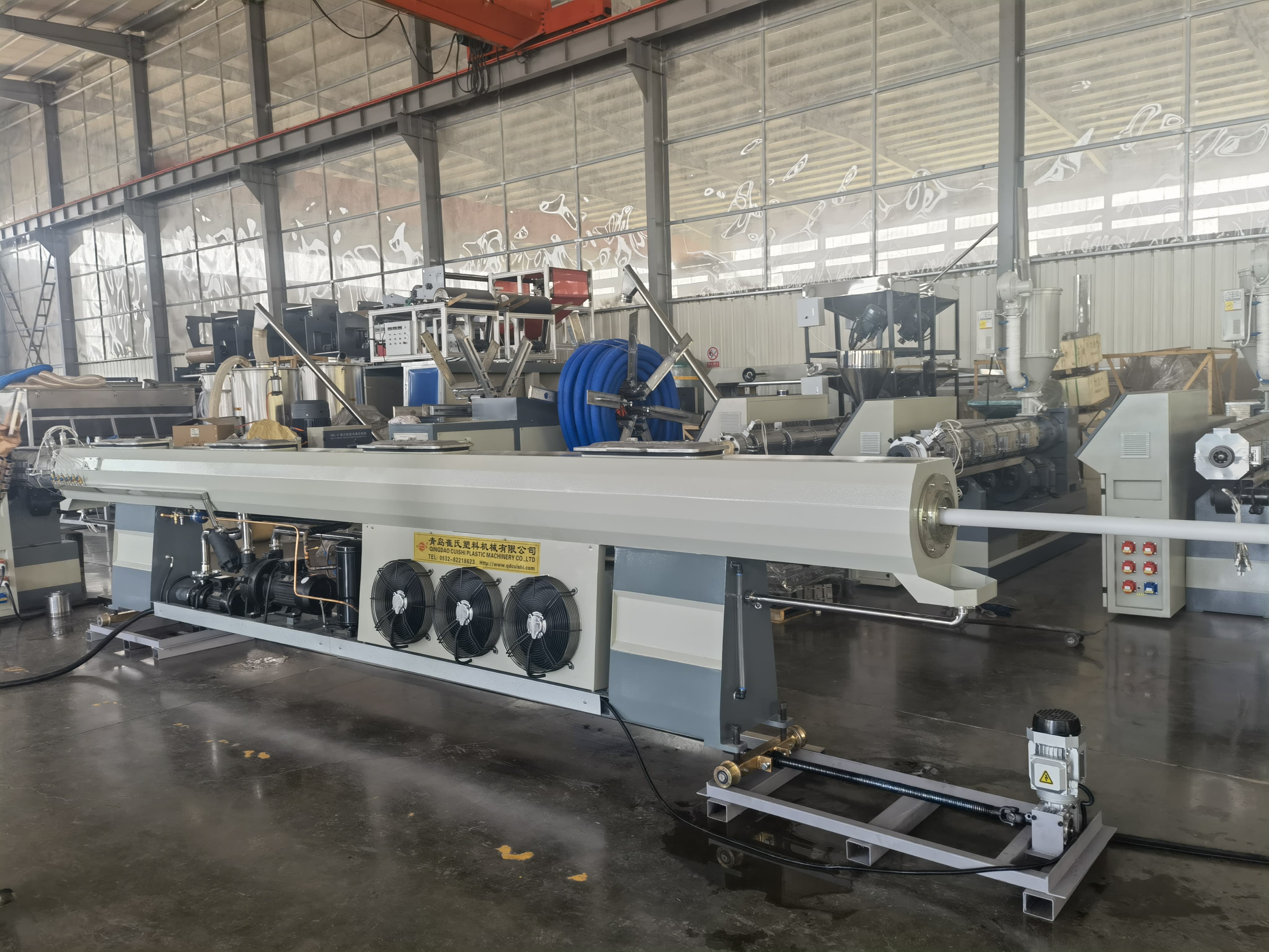 Full-automatic PE Pipe Extrusion Line Made In Motor for and Stable Production