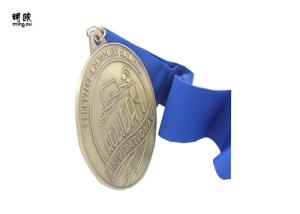 Quality Metal Swimming Custom Award Medals Honor Bronze Plating With Ribbon Lanyard wholesale