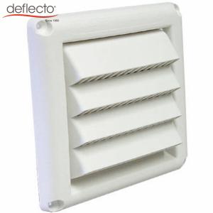 Quality Fixed Louvre Vent Covers White Plastic Louvered Dryer Vent Cap 4 Inch 100MM Diameter wholesale