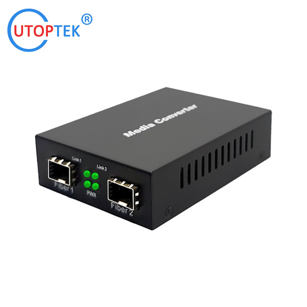 10/100/1000M SM to MM media converter with dual fiber SC External DC5V power supply