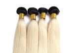1B Blonde 613 Color Brazilian Hair Weft Ombre Color Human Virgin Hair Weave 12"