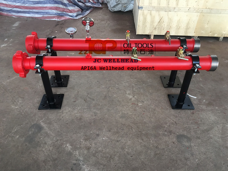 AISI 4130 Well Test Data Header With Hammer Union Flange Connection