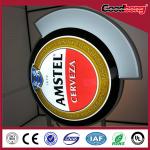 New Advertising High quality round vacuum metal frame rotating sign