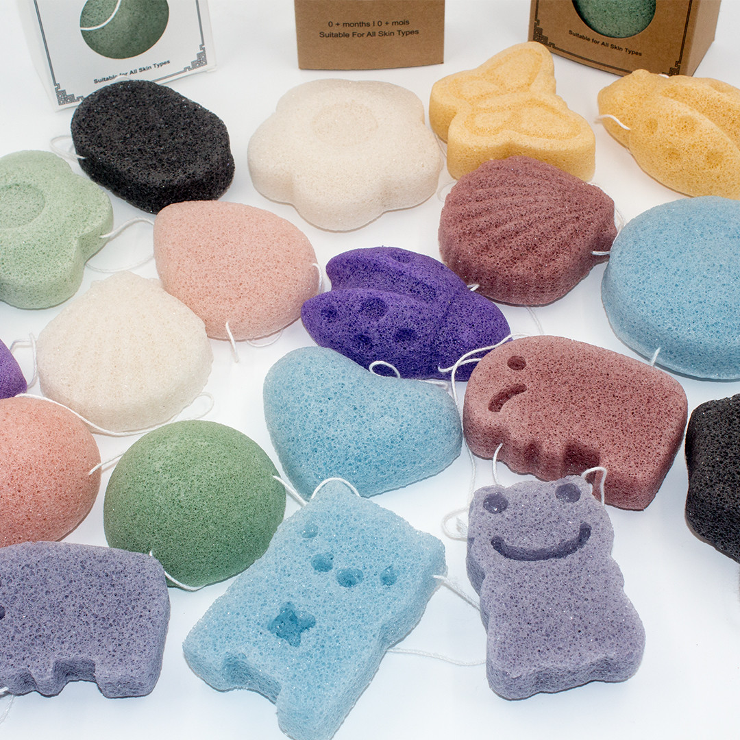 Organic Frog Baby Konjac Sponge Customized Logo Skin Friendly