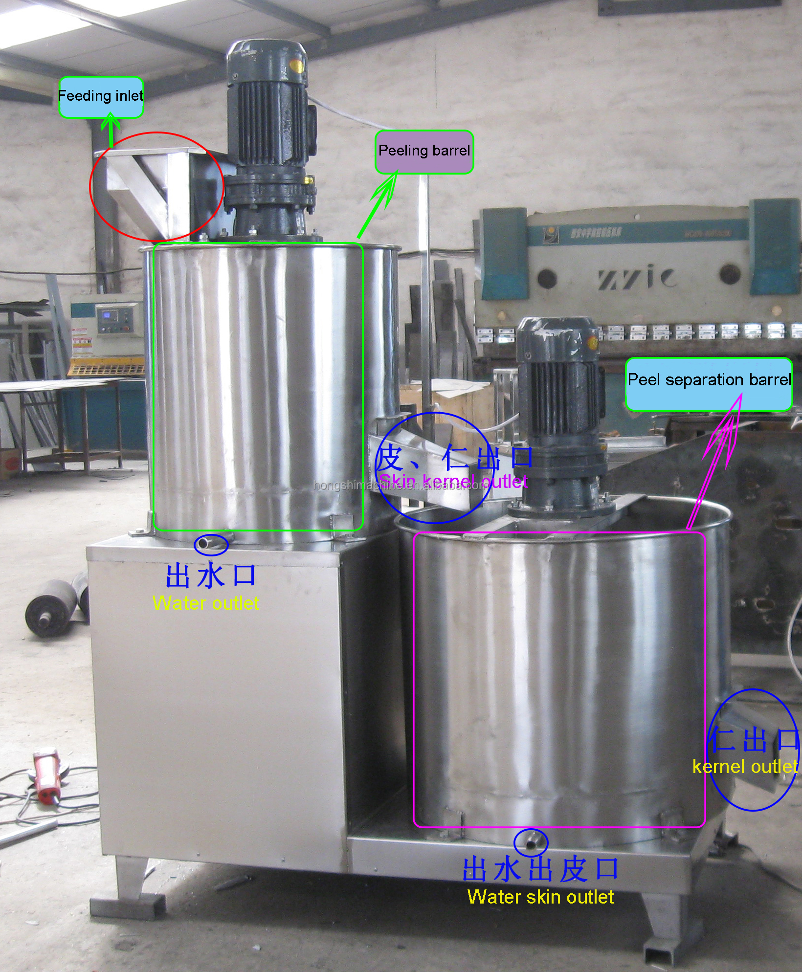 Factory price!!Stainless Steel Sesame Peeling Machine Sesame Peeler Machine Sesame Skin Removing Hulling Machine