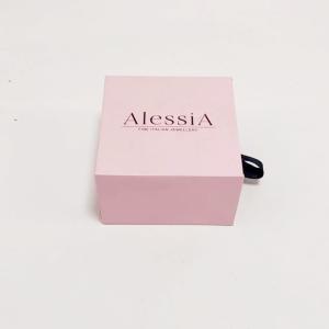 Quality Pink Color Jewelry Paper Box Kraft Earring Boxes Small Necklace Gift Box wholesale